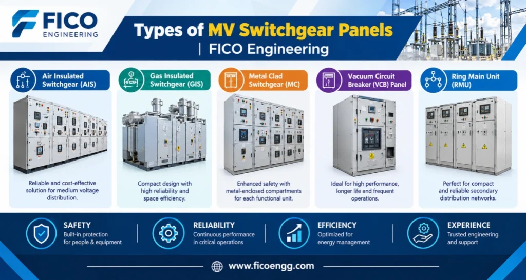 Types of MV Switchgear Panels