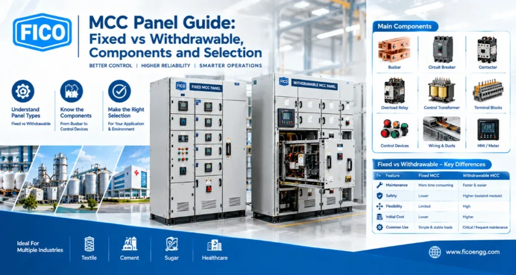 MCC Panel Guide: Fixed vs Withdrawable, Components and Selection