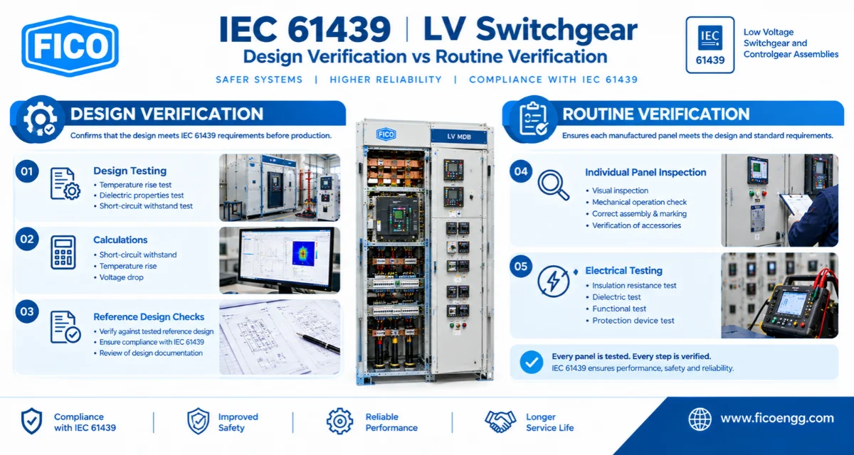 IEC 61439 design verification and routine verification of LV switchgear panels
