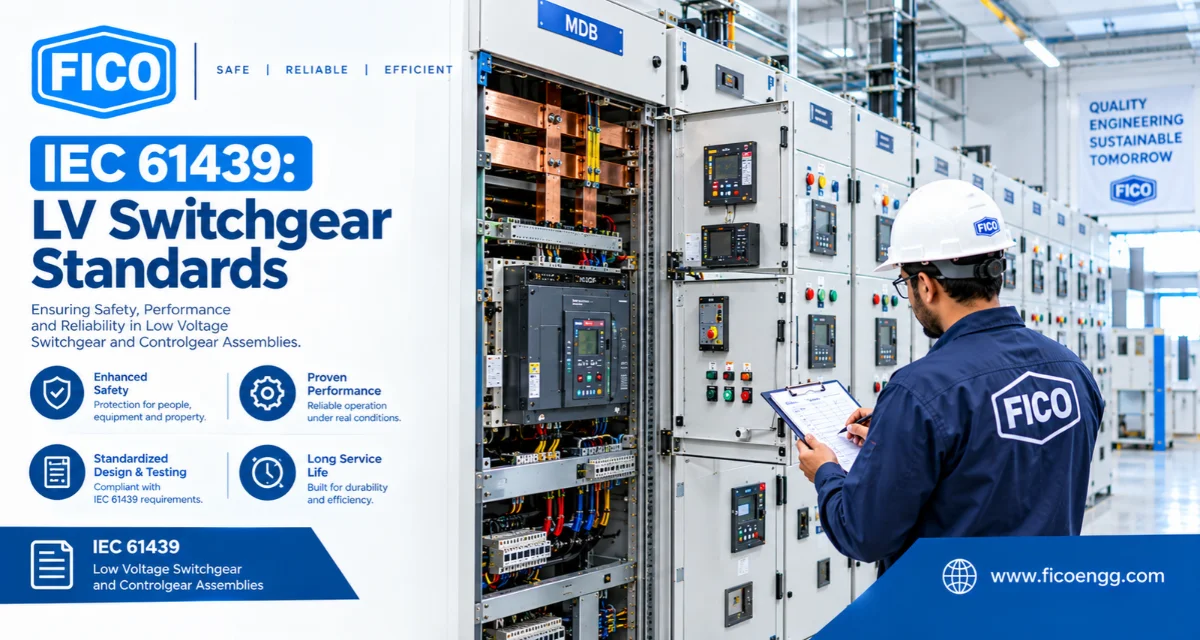 LV switchgear panel designed in accordance with IEC 61439